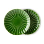 HKliving - Emeralds Bord, Ø 21,6 cm, groen (set van 2)