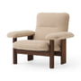 Audo - Brasilia Lounge Chair, donker gebeitst eiken / Bouclé beige