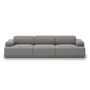 Muuto - Connect Soft Modular Sofa 3-zits configuratie 1, Re-Wool 128