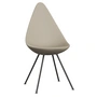 Fritz Hansen - Drop Stoel, warm grafiet / licht beige