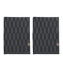 Mette Ditmer - Geo Gastendoek 35 x 55 cm, antraciet (set van 2)