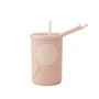 Design Letters - Kids life Drinkbeker met rietje 330 ml, nude