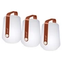 Fermob Balad - Oplaadbare LED lamp H 12 cm, okerrood (set van 3)