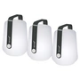 Fermob Balad - Oplaadbare LED lamp H 12 cm, antraciet (set van 3)