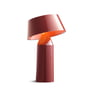 marset - Bicoca LED-tafellamp met batterij, h 22,5 x Ø 14 cm, wijnrood
