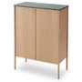 Fritz Hansen - Skagerak Jut High Cabinet geolied eiken / groen marmer / messing
