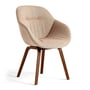 Hay - AAC 123 Soft Chair, walnoot gelakt / Linnen Rooster, donkerbeige