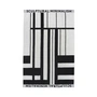 Kristina Dam Studio - Minimal Handdoek, 100 x 150 cm, zwart / gebroken wit