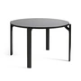 HAY - Rey Eettafel, Ø 128,5 cm, deep black / laminaat vulcano