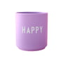 Design Letters - AJ Favourite Porseleinen mok, Happy / donker pink