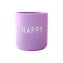 Design Letters AJ Favourite Happy - Porseleinen mok, / donker pink