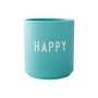 Design Letters AJ Favourite Happy - Porseleinen mok, / aqua