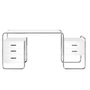 Thonet - S 285 Desk, chroom / as zuiver wit afgelakt (RAL 9010)