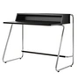 Thonet - S 1200 Secretaresse, chroom / body zwart gebeitst essen / tafelblad zwart gebeitst essen