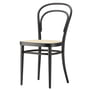 Thonet - 214 Bentwood stoel, vlechtwerk met kunststof drager stof / essenhout naturel lak zwart (Pure Materials)