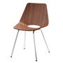 Thonet - S 661 Stoel, chroom / walnoot