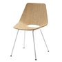 Thonet - S 661 Stoel, wit staal / eik