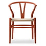 Carl Hansen - CH24 Zacht Wishbone Chair Ilse Crawford, beuken zacht terracotta / natuurlijk vlechtwerk