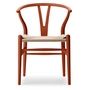 Carl Hansen - CH24 Zacht Wishbone Chair Ilse Crawford, beuken zacht terracotta / natuurlijk vlechtwerk