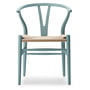 Carl Hansen - CH24 Zacht Wishbone Chair Ilse Crawford, beuken zacht pewter / vlechtwerk naturel