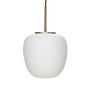 Hübsch Interior - Glazen hanglamp Ø 25 cm, hoogte 36 cm, wit / messing