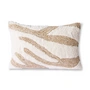 HKliving - Fluffy Kussen, 35 x 55 cm, wit / beige