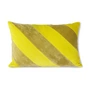 HKliving - Striped Fluwelen kussen, 40 x 60 cm, geel/groen