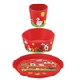 Koziol - Connect Kinderservies set Farm, organic red (set van 3)