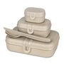 Koziol - Pascal Ready Lunchbox set met Klikk bestek, nature desert sand