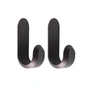 Normann Copenhagen - Curve Wandhaak Mini, mat bruin (set van 2)