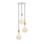 Tala - Brass Triple Hanglamp set, inclusief 3 x Voronoi II LED lamp E27, wit / messing