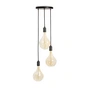 Tala - Graphite Triple Hanglampenset, inclusief 3 x Voronoi II LED-lamp E27, zwart / geanodiseerd aluminium