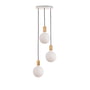 Tala - Eiken Triple Hanglamp set, inclusief 3 x Sphere IV LED lamp E27, wit / messing