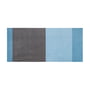 tica copenhagen - Stripes Horizontal Loper, 90 x 200 cm, licht / stoffig blauw / staalgrijs