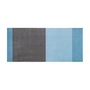 tica copenhagen - Stripes Horizontal Loper, 90 x 200 cm, licht / stoffig blauw / staalgrijs
