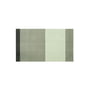tica copenhagen - Stripes Horizontal Loper, 67 x 120 cm, licht / stoffig / donkergroen