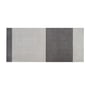 tica copenhagen - Stripes Horizontal Loper, 90 x 200 cm, lichtgrijs / staalgrijs