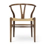 Carl Hansen - CH24 Wishbone Chair , eik met rookkleur / vlechtwerk naturel