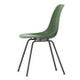 Vitra - Eames Plastic Side Chair DSX RE, basic dark / forest (viltglijders basic dark)