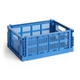 HAY - Colour Crate Mand M, 34,5 x 26,5 cm, electric blue, recycled