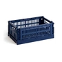 HAY - Colour Crate Mandje S, 26,5 x 17 cm, dark blue, recycled