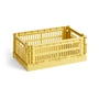 HAY - Colour Crate Mandje S, 26,5 x 17 cm, dusty yellow, recycled