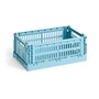 HAY - Colour Crate Mandje S, 26,5 x 17 cm, light blue, recycled