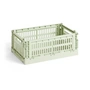 HAY - Colour Crate Mandje S, 26,5 x 17 cm, mint, recycled