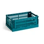 HAY - Colour Crate Mandje S, 26,5 x 17 cm, ocean green, recycled