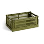 Hay - Colour Crate Mandje S, 26,5 x 17 cm, olive, recycled