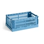 HAY - Colour Crate Mandje S, 26,5 x 17 cm, sky blue, recycled