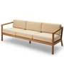 Fritz Hansen - Skagerak Virkelyst Sofa 3-zits, teak / goudgele strepen (Limited Edition)