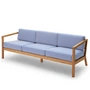 Fritz Hansen - Skagerak Virkelyst Sofa 3-zits, teak / zeeblauw gestreept (Limited Edition)