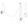 Flos - AIM LED - Hanglampenset (3 hanglampen + meervoudige rozet), wit